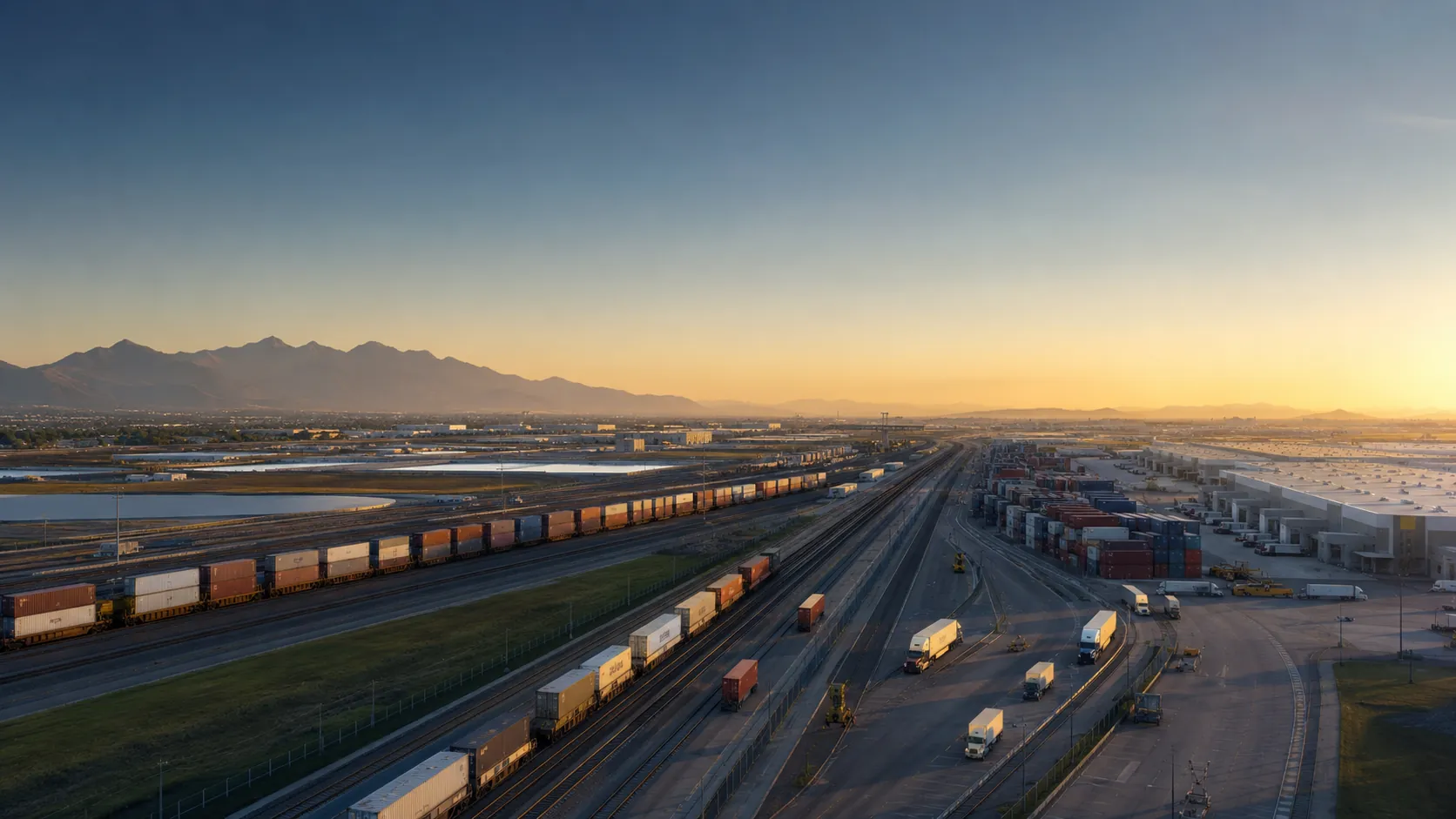 Intermodal containers connecting port, rail, and distribution operations